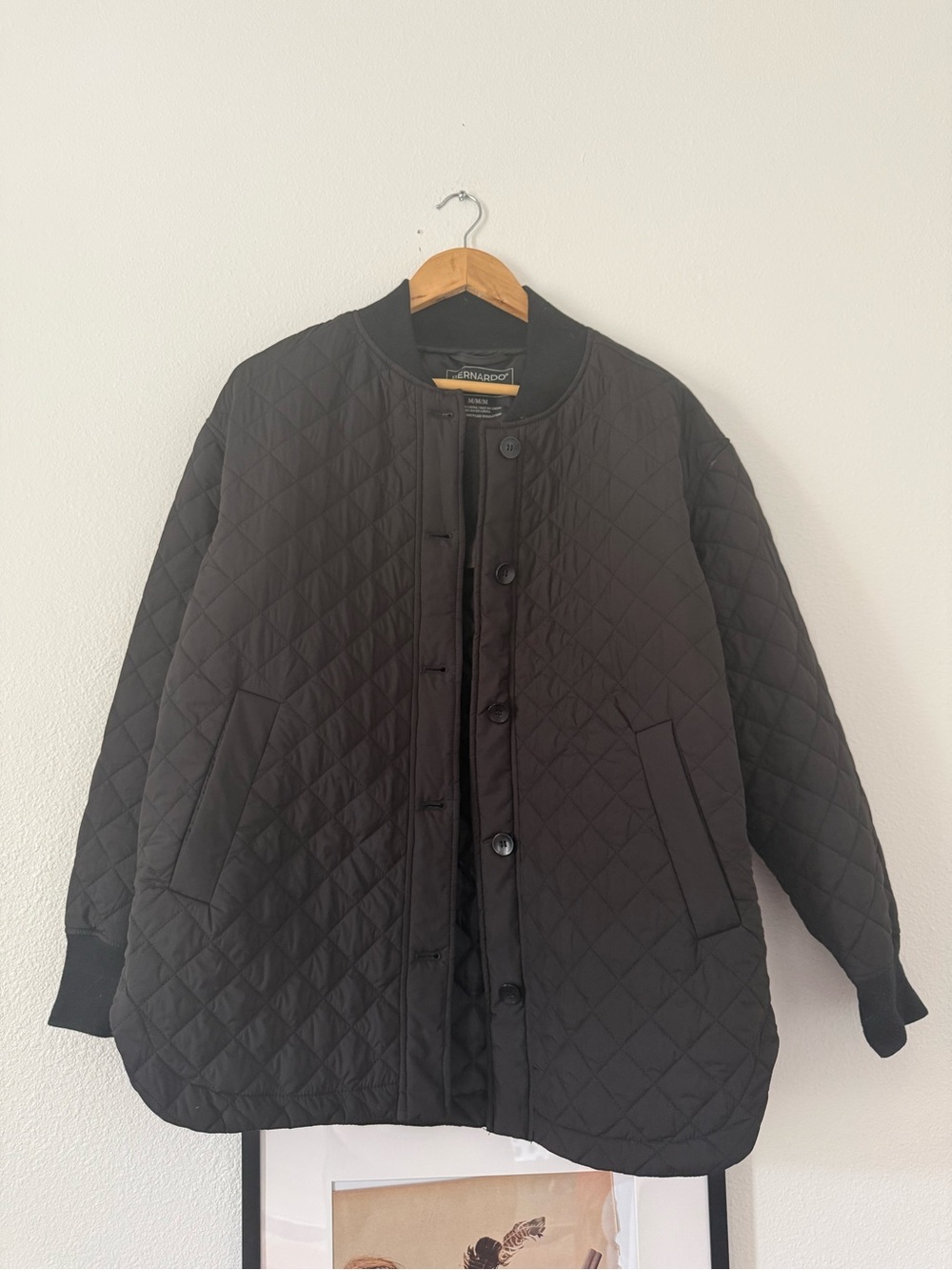 Bernardo Black Quilted Button Jacket